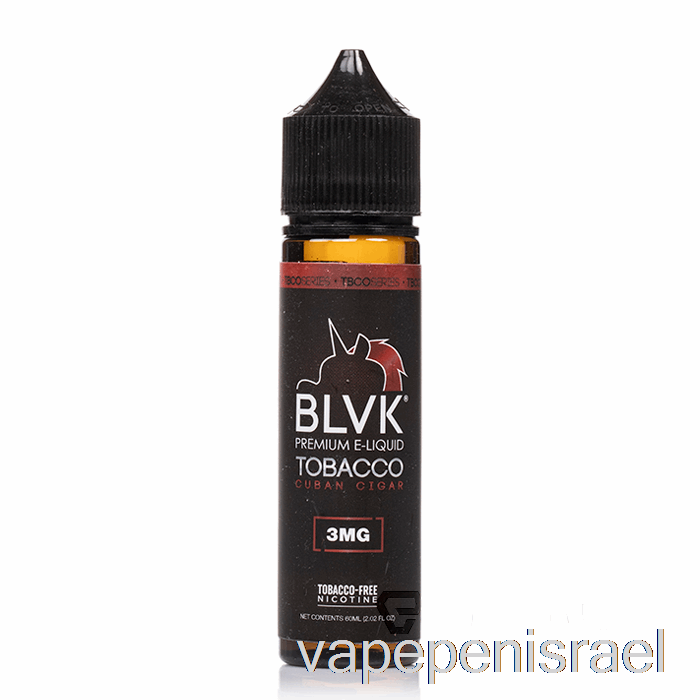 סיגר קובני Vape ישראל חד פעמי - Blvk - 60 מ"ל 0 מ"ג